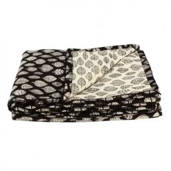 Pirouette Paris Plaids Courtepointe En Coton Noir 110x160 -Plaids Soldes courtepointe en coton noir 110x160 2