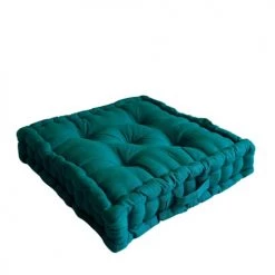 Enjoy Home Matelas Et Coussins De Sol Coussin De Sol Avec Poignée 50 Cm X 50 Cm Vert émeraude -Plaids Soldes coussin de sol avec poignee 50 cm x 50 cm vert emeraude 3