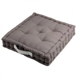 Stof Matelas Et Coussins De Sol Coussin De Sol Bicolore Coton Gris 45 X 45