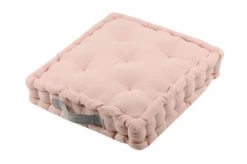 Stof Matelas Et Coussins De Sol Coussin De Sol Bicolore Coton Poudre/souris 45 X 45