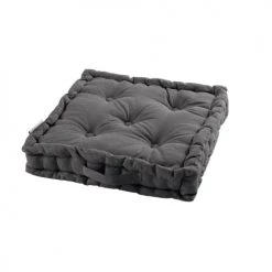 Douceur D'Intérieur Matelas Et Coussins De Sol Coussin De Sol Coton Ardoise 45x45cm