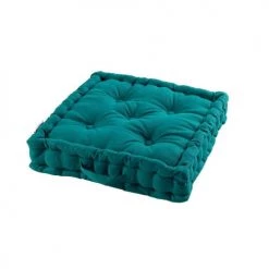 Douceur D'Intérieur Matelas Et Coussins De Sol Coussin De Sol Coton émeraude 45x45cm