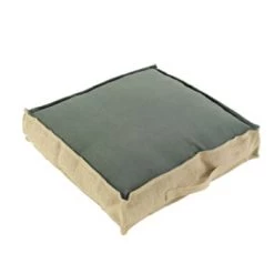 Douceur D'Intérieur Matelas Et Coussins De Sol Coussin De Sol Coton Et Jute Coton Kaki 45x45cm -Plaids Soldes coussin de sol coton et jute coton kaki 45x45cm 4