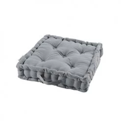 Douceur D'Intérieur Matelas Et Coussins De Sol Coussin De Sol Coton Gris 45x45cm