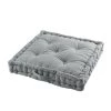 Douceur D'Intérieur Matelas Et Coussins De Sol Coussin De Sol Coton Gris 60x60cm -Plaids Soldes coussin de sol coton gris 60x60cm 1