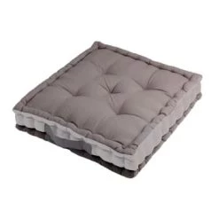 Lovely Casa Matelas Et Coussins De Sol Coussin De Sol Coton Moutarde Taupe 50x50cm -Plaids Soldes coussin de sol coton gris perle 50x50cm 1