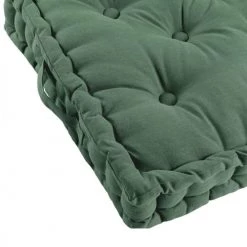 Douceur D'Intérieur Matelas Et Coussins De Sol Coussin De Sol Coton Kaki 60x60x10cm -Plaids Soldes coussin de sol coton kaki 60x60x10cm 2