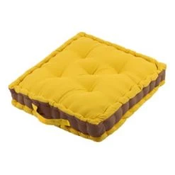 Lovely Casa Matelas Et Coussins De Sol Coussin De Sol Coton Gris Perle 50x50cm -Plaids Soldes coussin de sol coton moutarde taupe 50x50cm 5