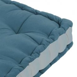 Lovely Casa Matelas Et Coussins De Sol Coussin De Sol Coton Pétrole Lin 50x50cm -Plaids Soldes coussin de sol coton petrole lin 50x50cm 2