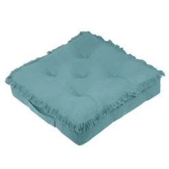 Stof Matelas Et Coussins De Sol Coussin De Sol En Coton Vert 45x45 -Plaids Soldes coussin de sol en coton bleu 45x45 8