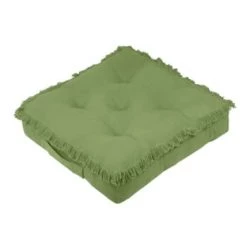 Stof Matelas Et Coussins De Sol Coussin De Sol En Coton Terracotta 45x45 -Plaids Soldes coussin de sol en coton vert 45x45 2