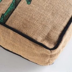 Douceur D'Intérieur Matelas Et Coussins De Sol Coussin De Sol En Toile De Jute Jute Naturel 40x40cm -Plaids Soldes coussin de sol en toile de jute jute naturel 40x40cm 2