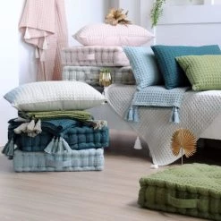 Stof Matelas Et Coussins De Sol Coussin De Sol épais En Coton 45x45 -Plaids Soldes coussin de sol epais en coton 45x45 8