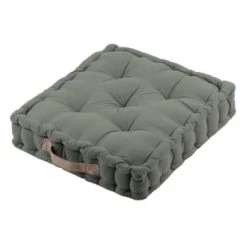 Stof Matelas Et Coussins De Sol Coussin De Sol épais En Coton Kaki 45x45 -Plaids Soldes coussin de sol epais en coton kaki 45x45 4