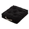 Stof Matelas Et Coussins De Sol Coussin De Sol épais En Coton Noir 45x45 -Plaids Soldes coussin de sol epais en coton noir 45x45 1