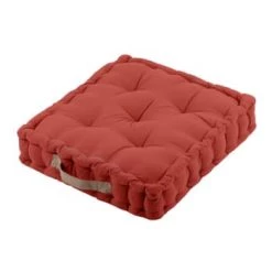 Stof Matelas Et Coussins De Sol Coussin De Sol épais En Coton Bleu 45x45 -Plaids Soldes coussin de sol epais en coton terracotta 45x45 1