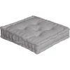 Home Maison Matelas Et Coussins De Sol Coussin De Sol Uni En Pur Coton Coton Gris 50 X 50 -Plaids Soldes coussin de sol uni en pur coton coton gris 50 x 50