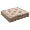 Home Maison Matelas Et Coussins De Sol Coussin De Sol Uni En Pur Coton Coton Naturel 50 X 50 -Plaids Soldes coussin de sol uni en pur coton coton naturel 50 x 50