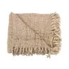 Bazar Bizar Plaids Couverture En Coton Beige 170x130