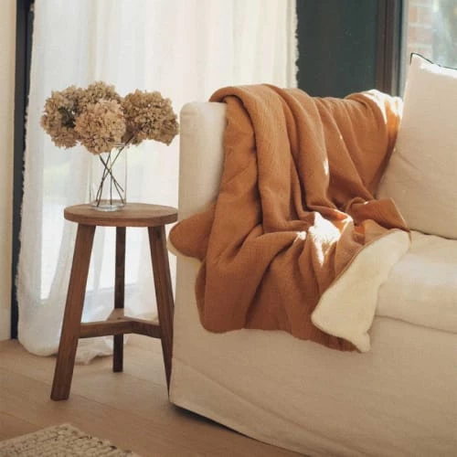 Cocoeko Plaids Couverture Polaire Plaid Camel (130x160 Cm) 4 Cocoeko Plaids Couverture Polaire Plaid Camel (130x160 Cm) – Image 2