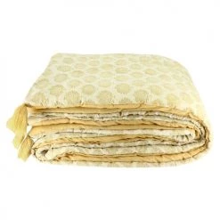 Now’s Home Plaids Couvre Canapé En Coton Camel L195cm -Plaids Soldes couvre canape en coton camel l195cm 1