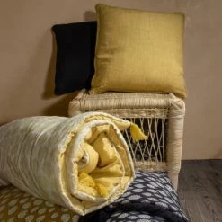 Now’s Home Plaids Couvre Canapé En Coton Camel L195cm -Plaids Soldes couvre canape en coton camel l195cm 3