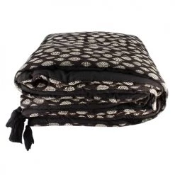 Now’s Home Plaids Couvre Canapé En Coton Noir L195cm -Plaids Soldes couvre canape en coton noir l195cm 1