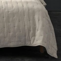 Linder Plaids Couvre Lit Matelassé Et Moelleux Polyester Ecru 240 X 180 -Plaids Soldes couvre lit matelasse et moelleux polyester ecru 240 x 180 1