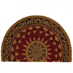 Unimasa Paillassons Essuie-pieds Demi Lune En Coco 60x40