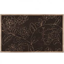 Unimasa Paillassons Essuie-pieds Floral En Gomme 75x45cm