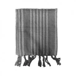 Today Plaids Fouta Imprimé Rayures En Coton Gris 100x190 Cm