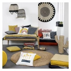 Today Plaids Fouta Imprimé Rayures En Coton Gris 100x190 Cm -Plaids Soldes fouta imprime rayures en coton gris 100x190 cm 3