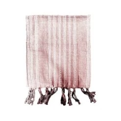 Today Plaids Fouta Imprimé Rayures En Coton Rouge 100x190 Cm -Plaids Soldes fouta imprime rayures en coton rouge 100x190 cm 5