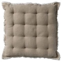 Dutch Decor Matelas Et Coussins De Sol Galette De Chaise Beige En Coton 40x40 Cm Uni