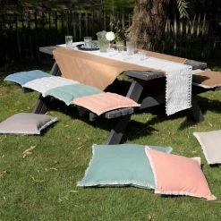 Dutch Decor Matelas Et Coussins De Sol Galette De Chaise Blanc En Coton 40x40 Cm Uni -Plaids Soldes galette de chaise blanc en coton 40x40 cm uni 4