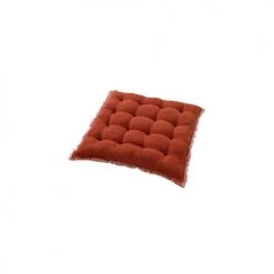 Dutch Decor Matelas Et Coussins De Sol Galette De Chaise Orange En Coton 40x40 Cm Uni -Plaids Soldes galette de chaise orange en coton 40x40 cm uni 2
