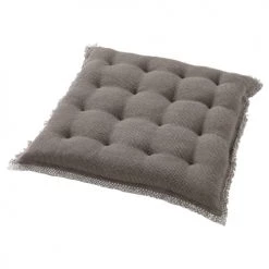 Dutch Decor Matelas Et Coussins De Sol Galette De Chaise Taupe En Coton 40x40 Cm Uni -Plaids Soldes galette de chaise taupe en coton 40x40 cm uni 2