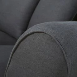 Maisons Du Monde Housses De Canapé Housse De Canapé 2 Places En Lin Froissé Gris Anthracite -Plaids Soldes housse de canape 2 places en lin froisse gris anthracite 1000 4 3 204429 3