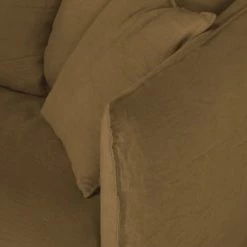 Maisons Du Monde Housses De Canapé Housse De Canapé 2 Places En Lin Froissé Marron Havane -Plaids Soldes housse de canape 2 places en lin froisse marron havane 1000 6 13 221618 3