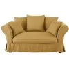 Maisons Du Monde Housses De Canapé Housse De Canapé 2 Places En Lin Froissé Ocre