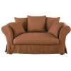 Maisons Du Monde Housses De Canapé Housse De Canapé 2 Places En Lin Froissé Orange De Sienne -Plaids Soldes housse de canape 2 places en lin froisse orange de sienne 1000 6 37 221601 1