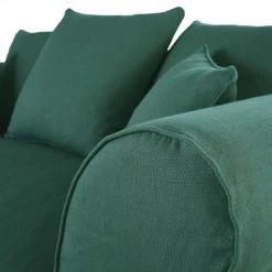 Maisons Du Monde Housses De Canapé Housse De Canapé 2 Places En Lin Froissé Vert -Plaids Soldes housse de canape 2 places en lin froisse vert 1000 5 36 221600 3