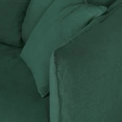 Maisons Du Monde Housses De Canapé Housse De Canapé 2 Places En Lin Froissé Vert -Plaids Soldes housse de canape 2 places en lin froisse vert 1000 8 15 221620 3