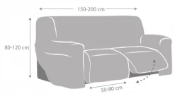Eysa Housses De Canapé Housse De Canapé 2 Places Relax Extensible écru 150 - 200 -Plaids Soldes housse de canape 2 places relax extensible ecru 150 200