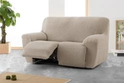 Eysa Housses De Canapé Housse De Canapé 2 Places Relax Extensible Taupe 150 - 200 -Plaids Soldes housse de canape 2 places relax extensible taupe 150 200 4
