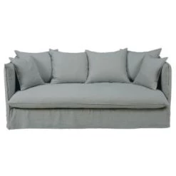 Maisons Du Monde Housses De Canapé Housse De Canapé 3/4 Places En Lin Froissé Ocre -Plaids Soldes housse de canape 3 4 places en lin froisse gris clair louvain 1000 14 34 204337 1 5