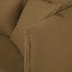 Maisons Du Monde Housses De Canapé Housse De Canapé 3/4 Places En Lin Froissé Marron Havane -Plaids Soldes housse de canape 3 4 places en lin froisse marron havane 1000 12 19 221624 3