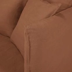 Maisons Du Monde Housses De Canapé Housse De Canapé 3/4 Places En Lin Froissé Orange De Sienne -Plaids Soldes housse de canape 3 4 places en lin froisse orange de sienne 1000 13 20 221625 3