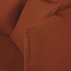 Maisons Du Monde Housses De Canapé Housse De Canapé 3/4 Places En Lin Froissé Terracotta -Plaids Soldes housse de canape 3 4 places en lin froisse terracotta 1000 4 0 204344 4