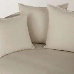 Maisons Du Monde Housses De Canapé Housse De Canapé 3/4 Places En Lin Supérieur Beige -Plaids Soldes housse de canape 3 4 places en lin superieur beige 1000 1 11 221698 4